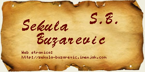 Sekula Buzarević vizit kartica
